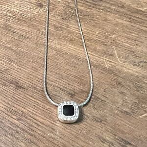 Brighton Shadow Play Reversible Petite Black Two-Tone Pendant Necklace